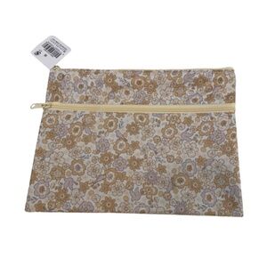 2 Zipper Flat Pouch. Floral. Multicolor
